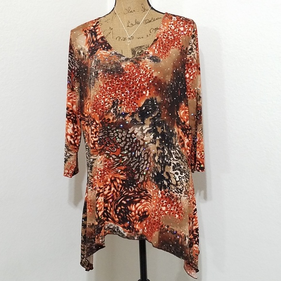 Brittany Black Tops - ️ Brittany Black• PLUS• animal print tunic/top